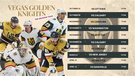 vegas golden knights remaining schedule